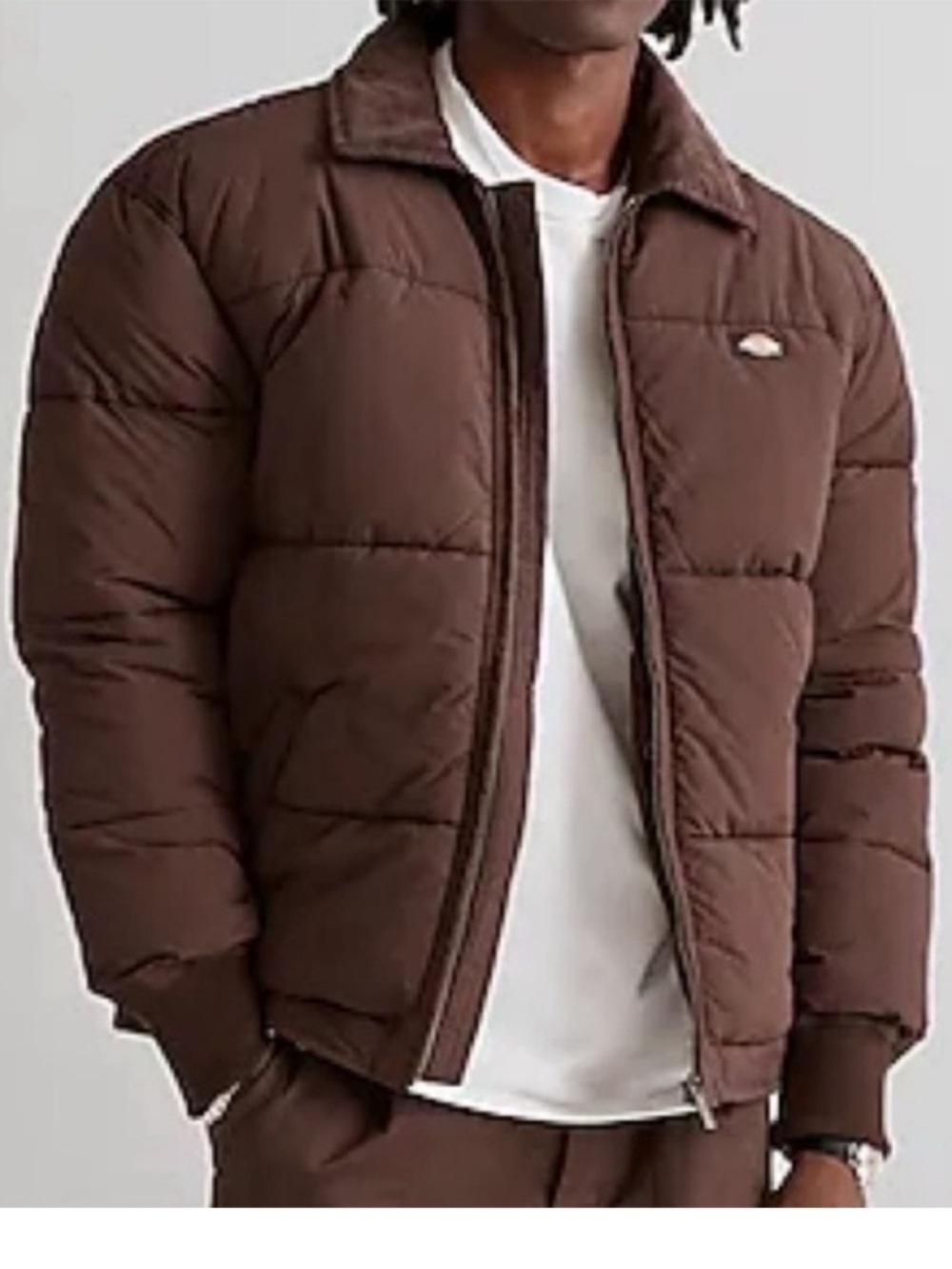 Madewell x Dickies XXLarge Jacket Overbook Puffer Jacket in chocolate brown NWT